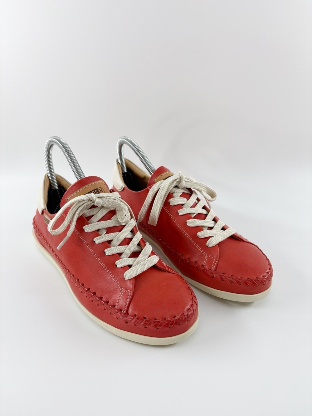 Pikolinos Soller Peach Coral Leather Sneakers Lace Up Shoes EU 40 US 9 - Picture 2 of 10
